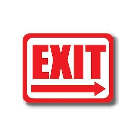 Ergomat 36in x 27in RECTANGLE SIGNS - Exit DSV-SIGN 972 #0304 -UEN